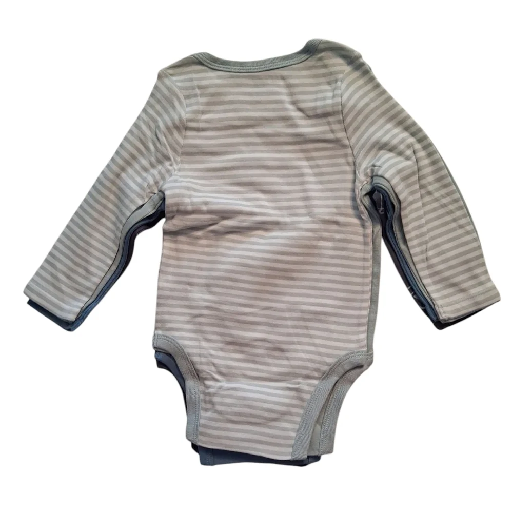 Blue Animal Print Kids One Piece Bodysuits Size 18M